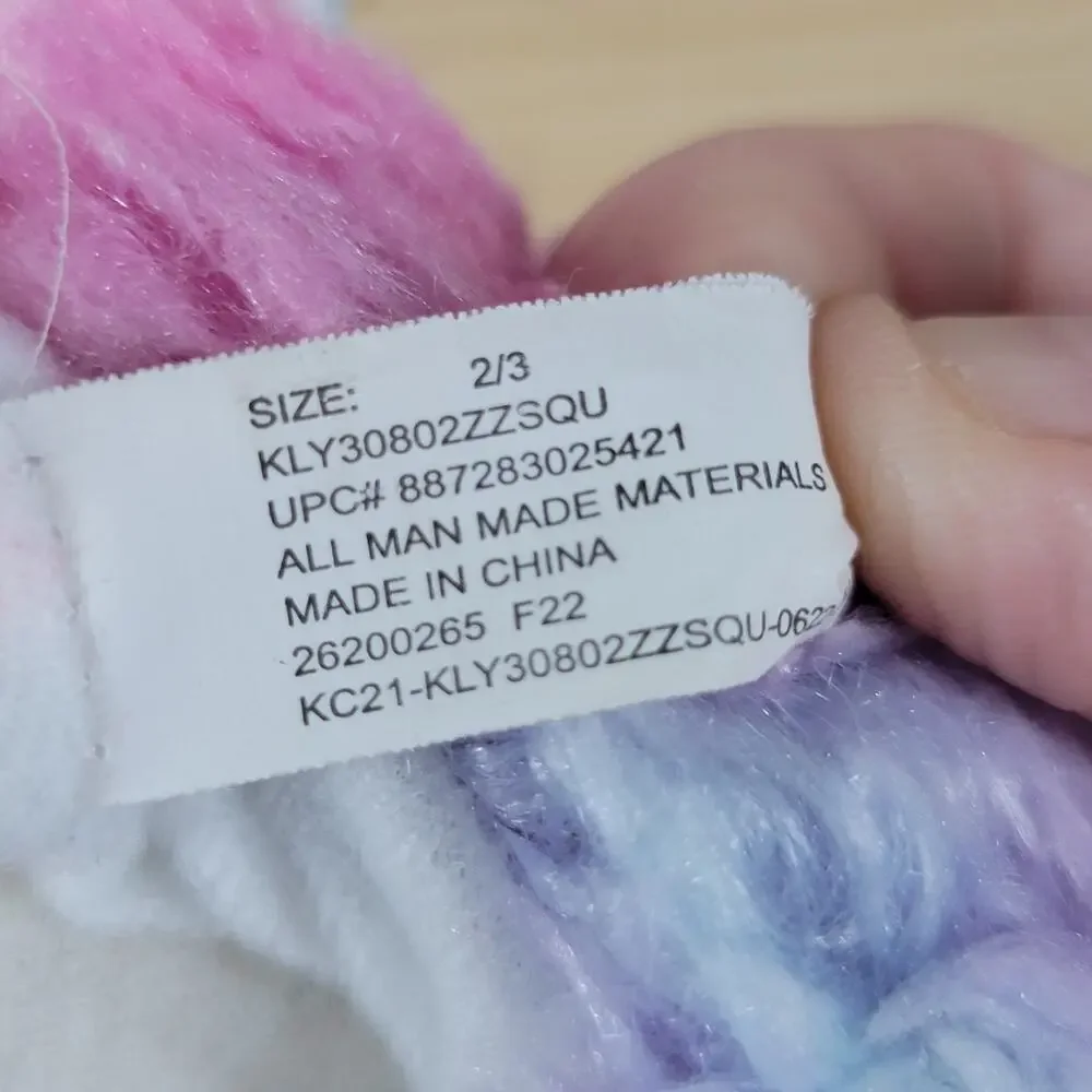 Squishmallows Gracelynn The Artic Fox White Slippers - Size 2/3